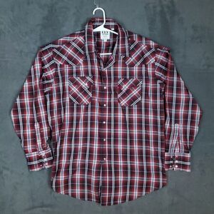 Ely Cattleman Shirt Mens 2XL Western Pearl Snap Plaid Cowboy Rodeo